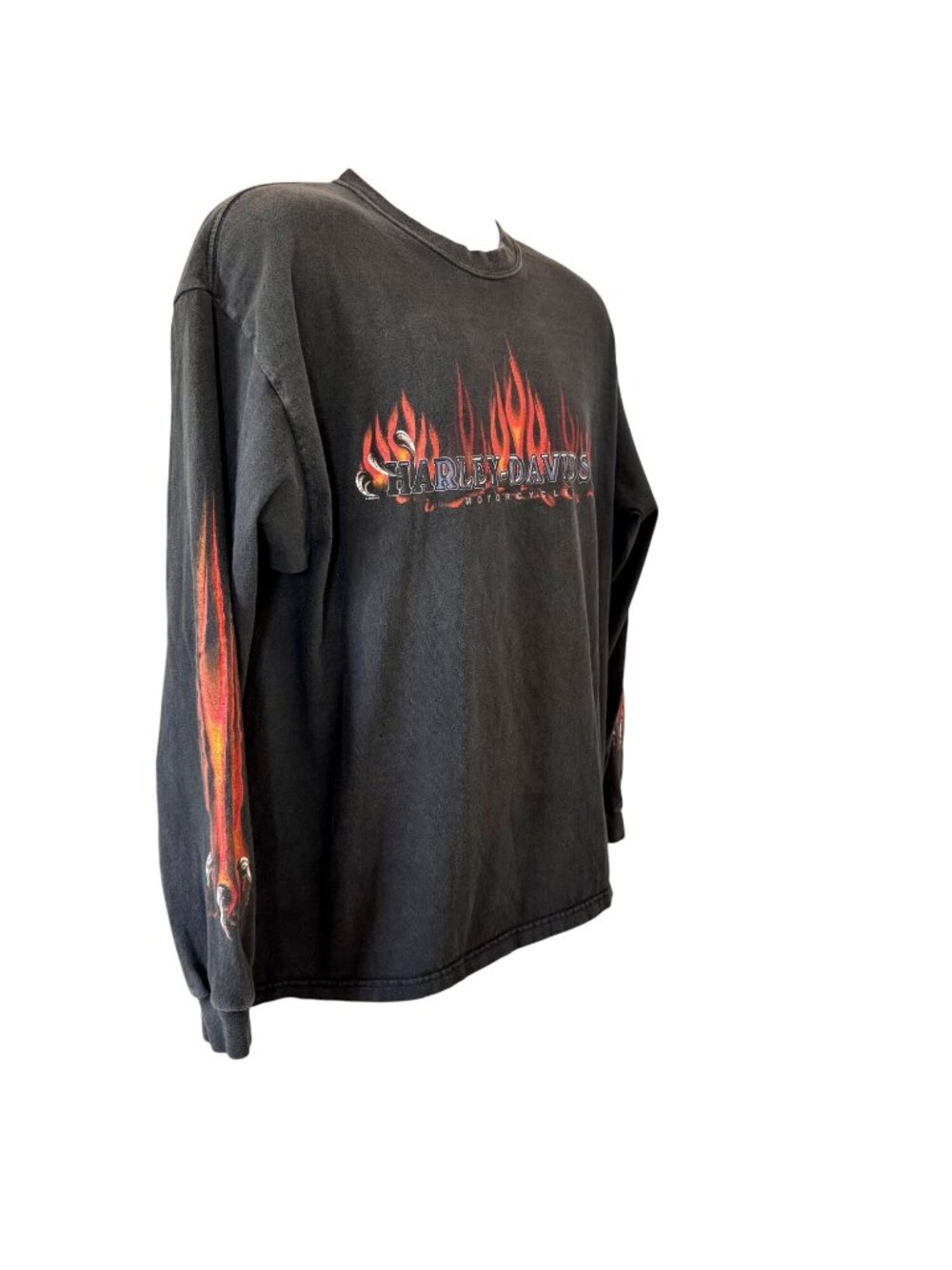 Harley-Davidson XL Long Sleeve T-Shirt Flames and Battlefield Gettysburg - Picture 5 of 9